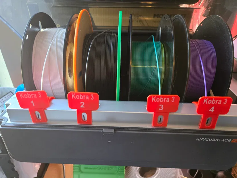 Nhãn Slot Anycubic Kobra S1 Ace Pro 1-8 (.3mf, 2 màu) - Image 3