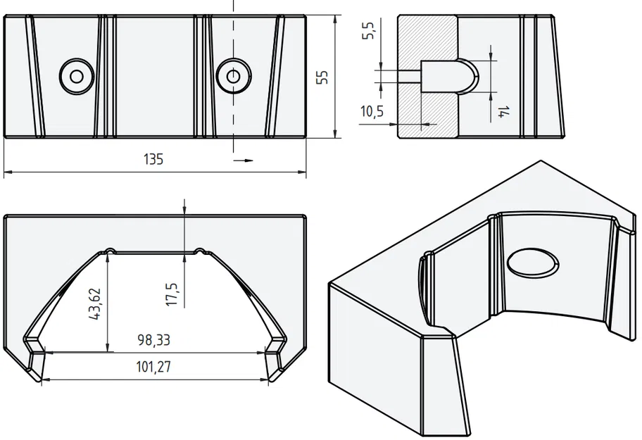 Giá treo tường cho máy hút bụi Bosch GAS 18v-1 - Image 7