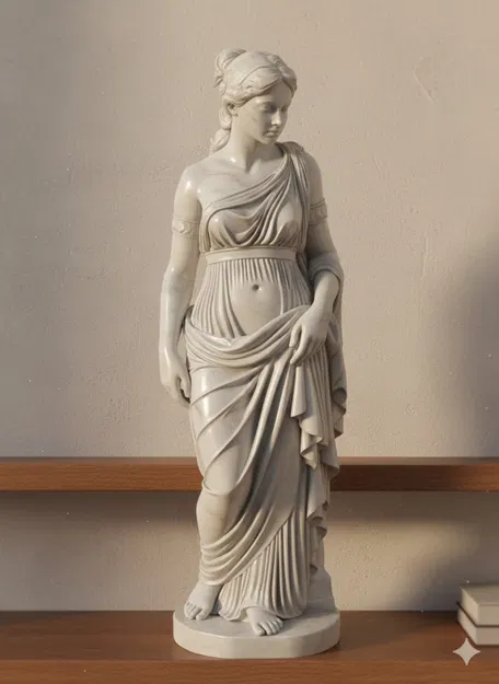 Tượng cô gái trẻ xinh đẹp phong cách Hy Lạp 3 - Image 1