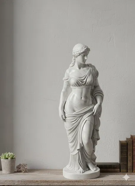 Tượng cô gái trẻ xinh đẹp phong cách Hy Lạp - Image 1