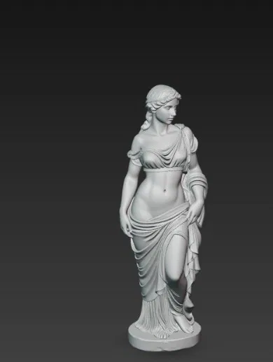 Tượng cô gái trẻ xinh đẹp phong cách Hy Lạp - Image 3