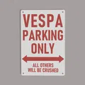 Biển Trang Trí Tường Vespa Parking Only - Logo Poster Cổ Điển - Thumbnail 1