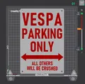 Biển Trang Trí Tường Vespa Parking Only - Logo Poster Cổ Điển - Thumbnail 3