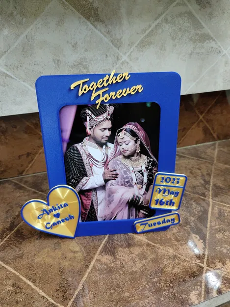 Khung ảnh cá nhân hoá STL – Thông tin bé sơ sinh / Quà tặng cặp đôi - Image 3