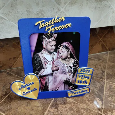 Khung ảnh cá nhân hoá STL – Thông tin bé sơ sinh / Quà tặng cặp đôi