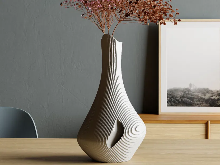 Bình hoa “create curves” (Vase from « create curves ») - Image 1