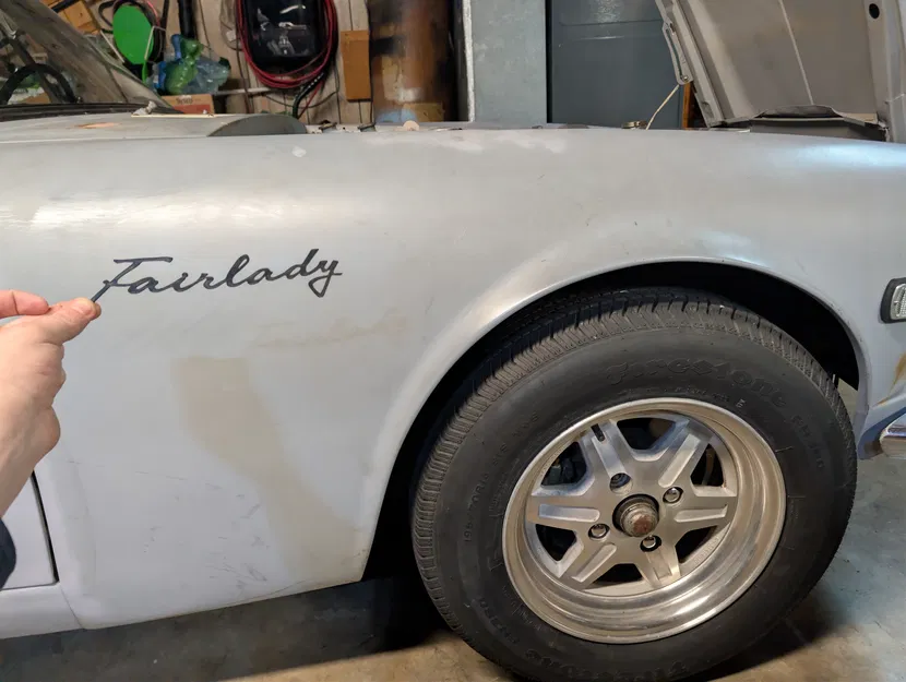 Emblem Fairlady chữ viết tay cho Datsun Roadster - Image 3