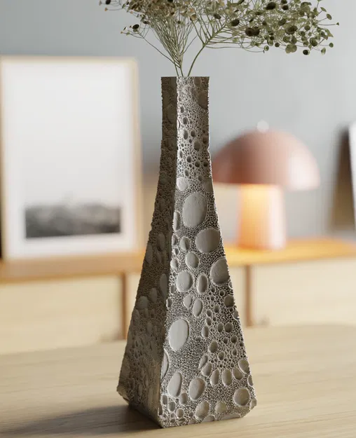 Max displace vase: moon (Bình hoa displacement – Moon) - Image 2
