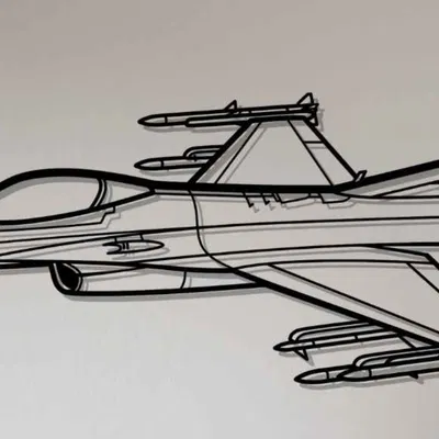 Tranh Treo Tường Silhouette General Dynamics F-16 Fighting Falcon