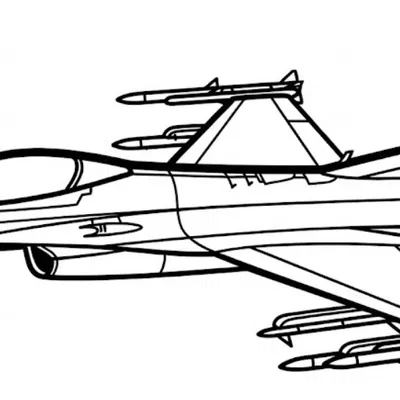 Tranh Treo Tường Silhouette General Dynamics F-16 Fighting Falcon