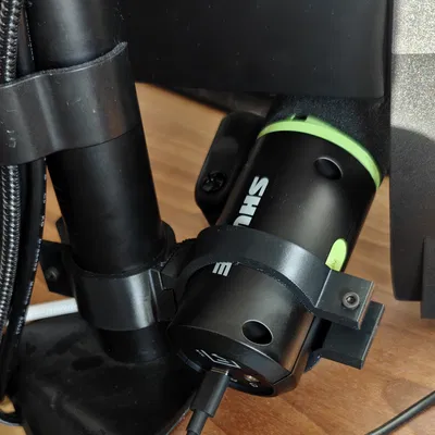 Ngàm gắn trụ cho Shure MV6 - Góc nghiêng 25 độ