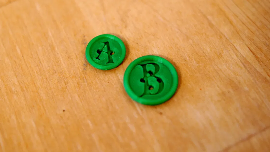 Nút áo chữ cái tùy biến (Customizable letter button) - Image 3