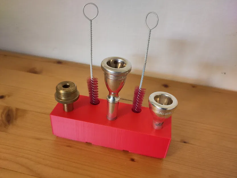 Khay Gridfinity 1x3 đựng mouthpiece trumpet/flugelhorn & phụ kiện vệ sinh - Image 1