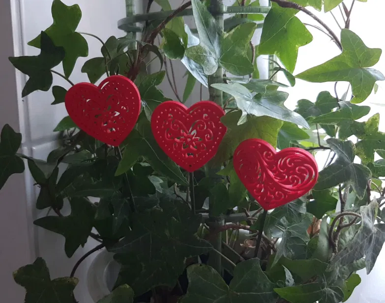 Trang trí cây ngày Valentine, que cắm hoa (Flower picks) - Image 1