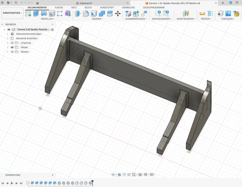 Carrera 132 Porsche 935/78: Cánh gió sau (Rear Spoiler) Digital & Evolution 1:32 - Image 1