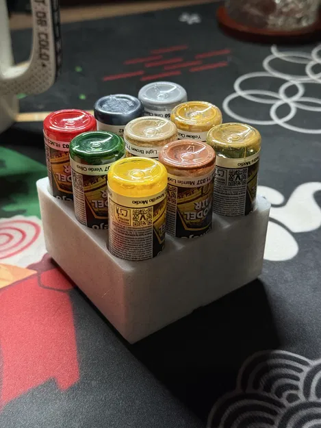 Gridfinity 2x2 Giá đỡ sơn Vallejo 18ml - Image 1