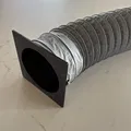Khớp nối ống hút bụi gắn tường 100mm (Extraction tube wall coupling 100mm) - Thumbnail 2