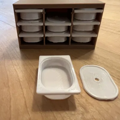 Tủ lưu trữ IKEA TROFAST 1:12 cho dollhouse (Remix)