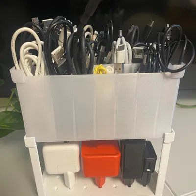 Modular StackBox: Hệ organizer dây cáp & adapter dạng xếp chồng (Stackable)
