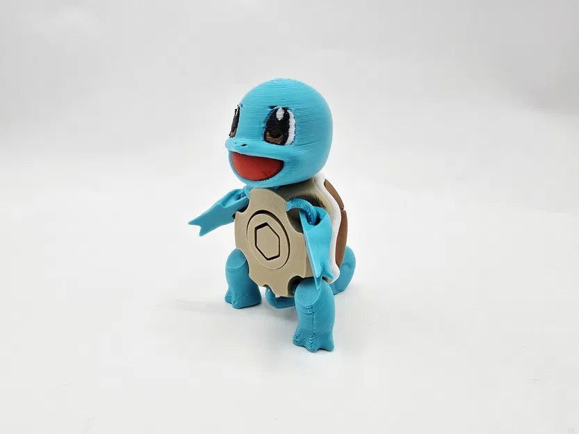 Flexi Squirtle – Squirtle flexi khớp cử động (print-in-place) - Image 1