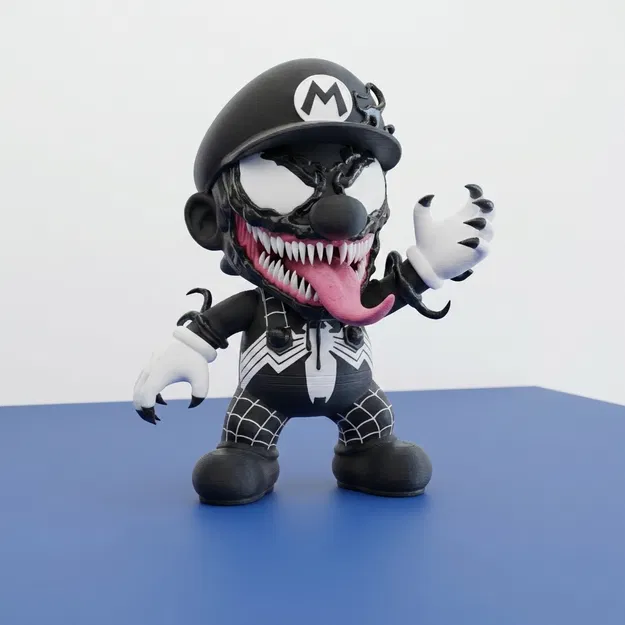 Venom Mario – Mô Hình Nhân Vật Dark Fusion In 3D - Image 2