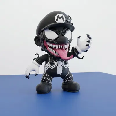 Venom Mario – Mô Hình Nhân Vật Dark Fusion In 3D