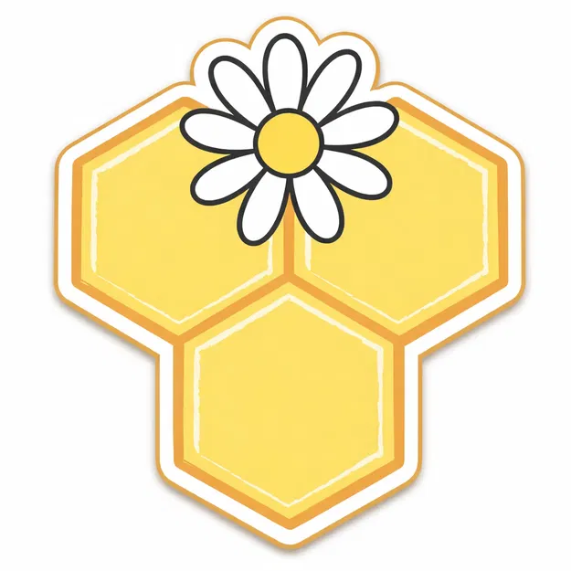 Khuôn Cắt Bánh Cookie Tổ Ong kèm Hoa Cúc - Image 1