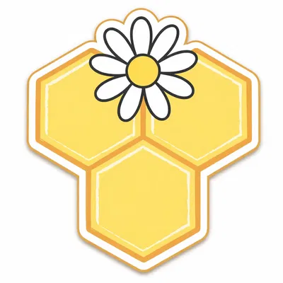 Khuôn Cắt Bánh Cookie Tổ Ong kèm Hoa Cúc