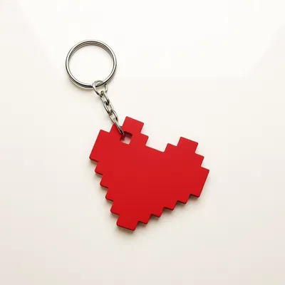 Móc khóa hình trái tim (Heart keychain, Брелок сердце)