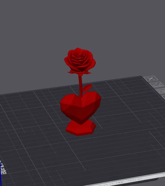 Hoa Hồng Lowpoly Kèm Đế Trái Tim - Decor Ngày Valentine - Image 2