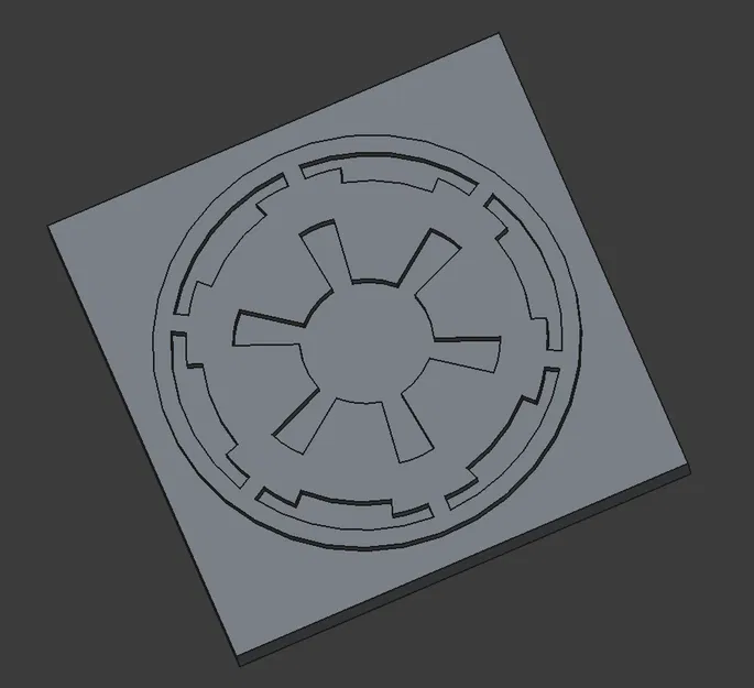 Tấm trang trí logo Đế Chế (Star Wars) (Empire logo Deco plate) - Image 1