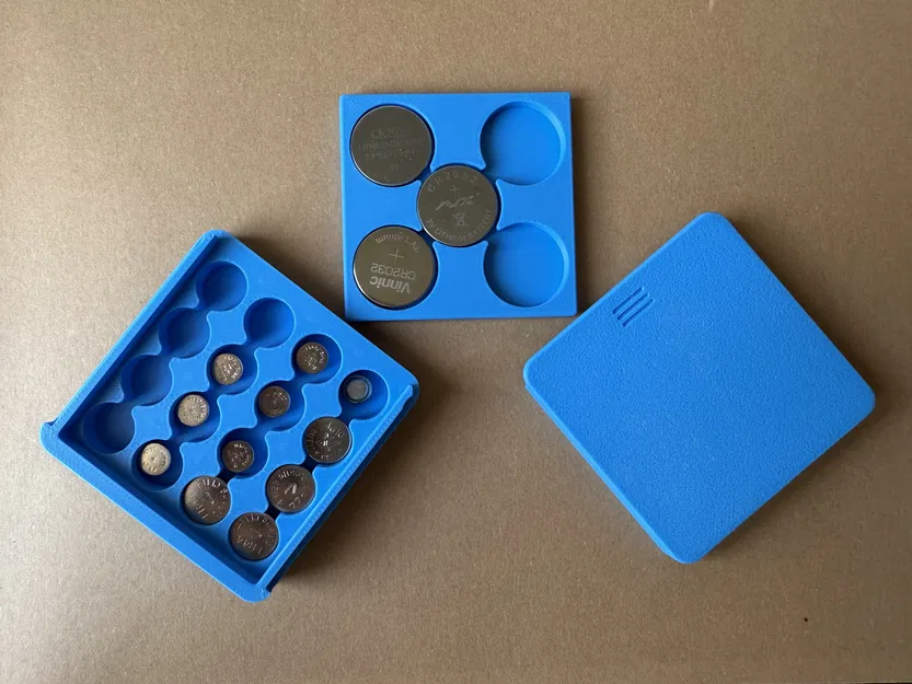 Hộp đựng pin Coin Cell / Button Battery dạng trượt (dễ dùng) - Image 2