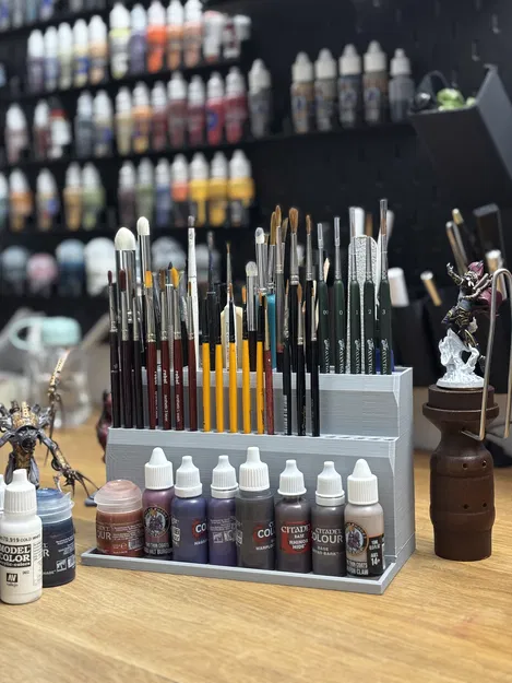 Giá đỡ & Organizer cọ sơn hobby cho sơn miniature Mk.I - Image 1