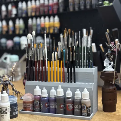 Giá đỡ & Organizer cọ sơn hobby cho sơn miniature Mk.I
