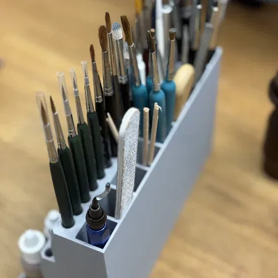 Giá đỡ & Organizer cọ sơn hobby cho sơn miniature Mk.I