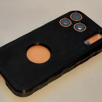 Ốp iPhone 17 Pro mặt lưng phẳng (flat back) – in không cần support