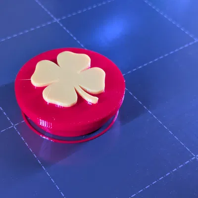 Đầu khuôn đóng xà phòng hình cỏ bốn lá (Four-leaf clover Soap Stamp Head)