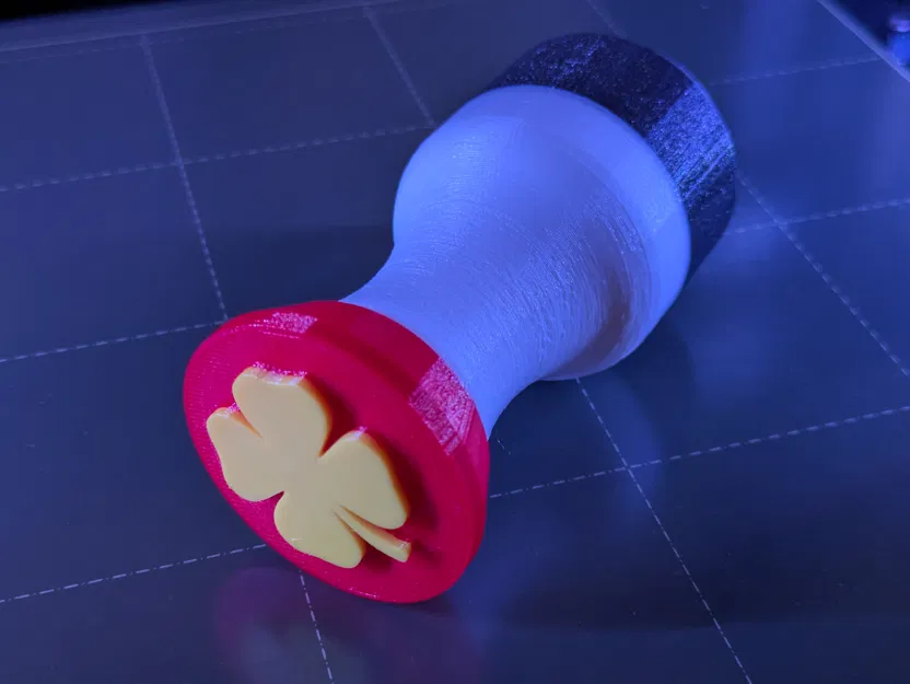 Đầu khuôn đóng xà phòng hình cỏ bốn lá (Four-leaf clover Soap Stamp Head) - Image 3