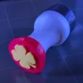 Đầu khuôn đóng xà phòng hình cỏ bốn lá (Four-leaf clover Soap Stamp Head) - Thumbnail 3
