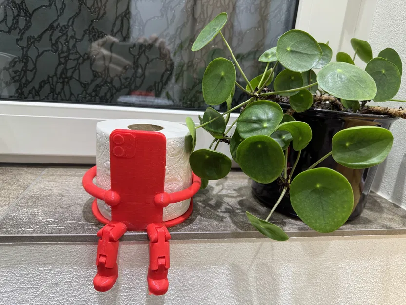 Gnome cuộn giấy vệ sinh cầm điện thoại làm quà tặng (Toilettenmännchen Handy) - Image 1