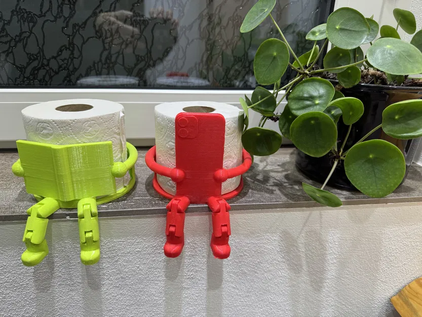 Gnome cuộn giấy vệ sinh cầm điện thoại làm quà tặng (Toilettenmännchen Handy) - Image 3