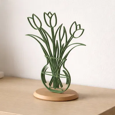 Bình Hoa Tulip Tối Giản (Tulip Vase) In 3D