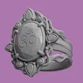 Nhẫn Om (Om Ring) – Trang sức tâm linh in 3D - Thumbnail 3
