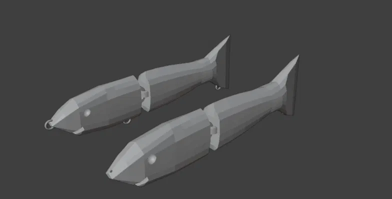 Mồi câu cá 2 mảnh (two piece lure) 7cm - Image 1