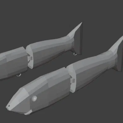 Mồi câu cá 2 mảnh (two piece lure) 7cm