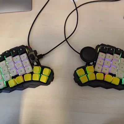 Case bàn phím split Halcyon Elora phong cách sci‑fi