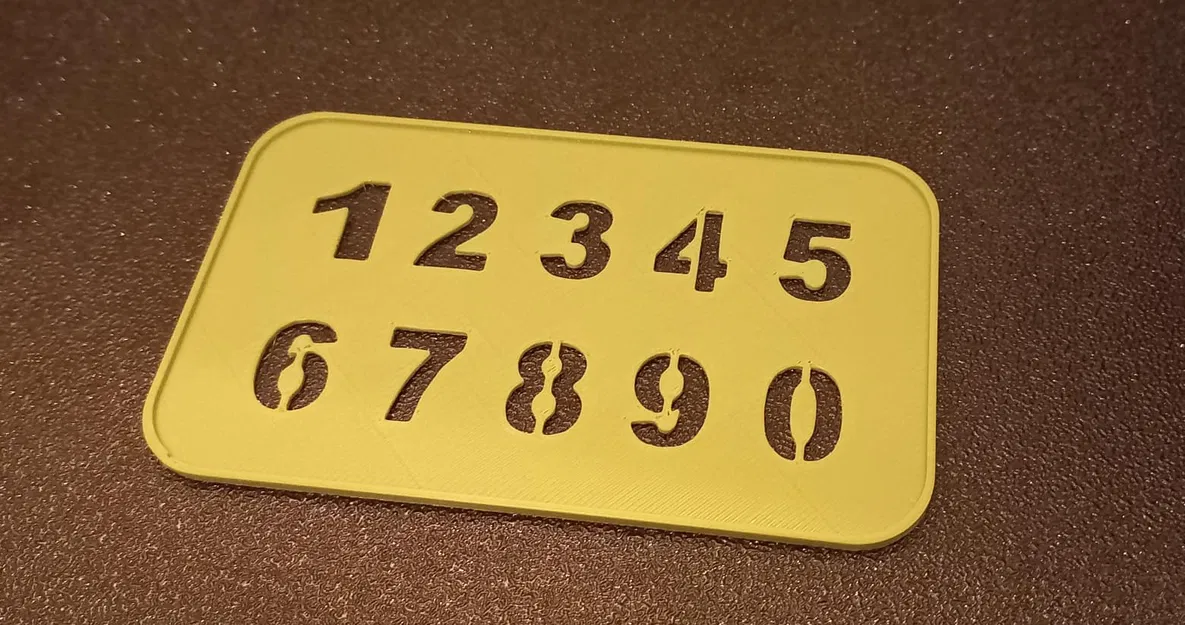 Khuôn tô (Painting stencil) số từ 1 đến 10 - Image 1