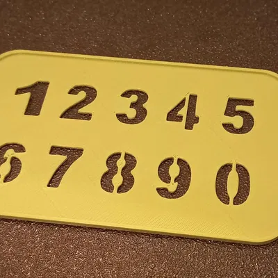 Khuôn tô (Painting stencil) số từ 1 đến 10