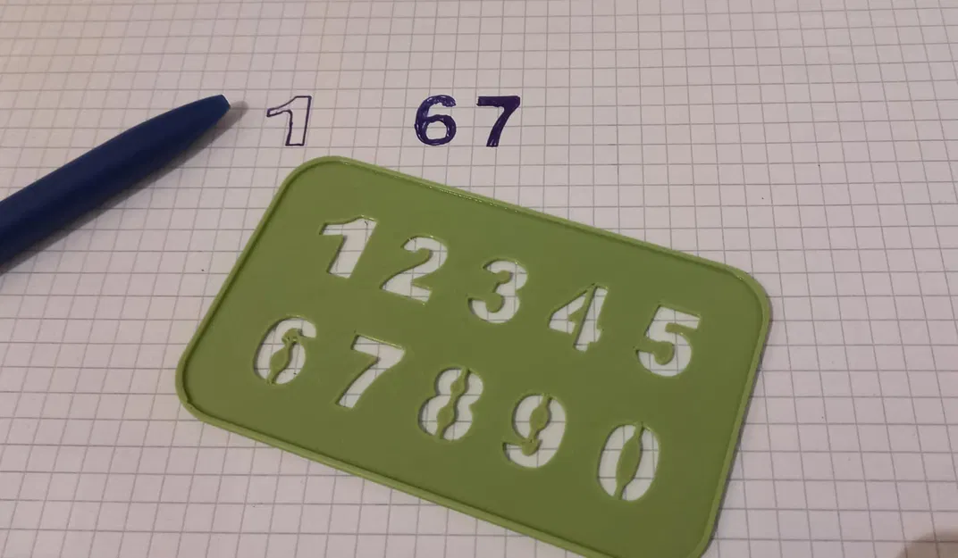 Khuôn tô (Painting stencil) số từ 1 đến 10 - Image 2