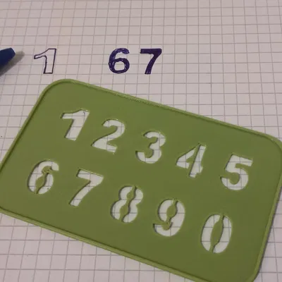 Khuôn tô (Painting stencil) số từ 1 đến 10